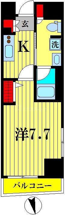 VERXEED亀有(1K/12階)の間取り写真