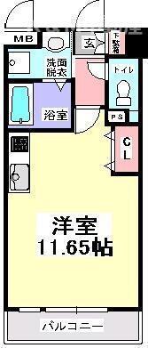 かじかわ(ワンルーム/5階)の間取り写真