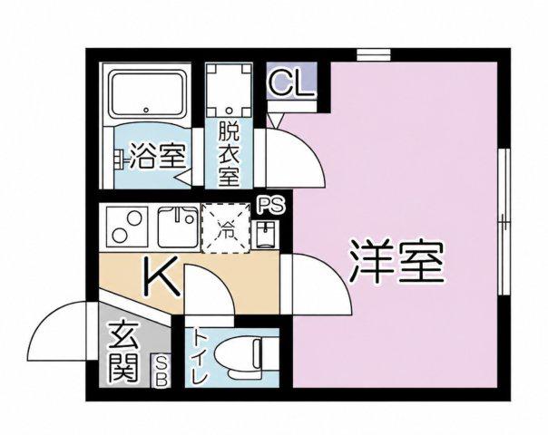 LIFE TOWN YOTSUGI(1K/4階)の間取り写真