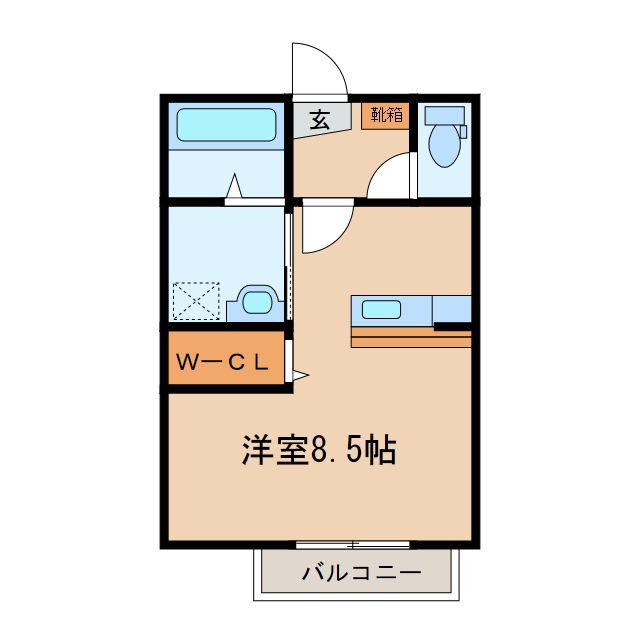 グランシャリオ(1K/1階)の間取り写真
