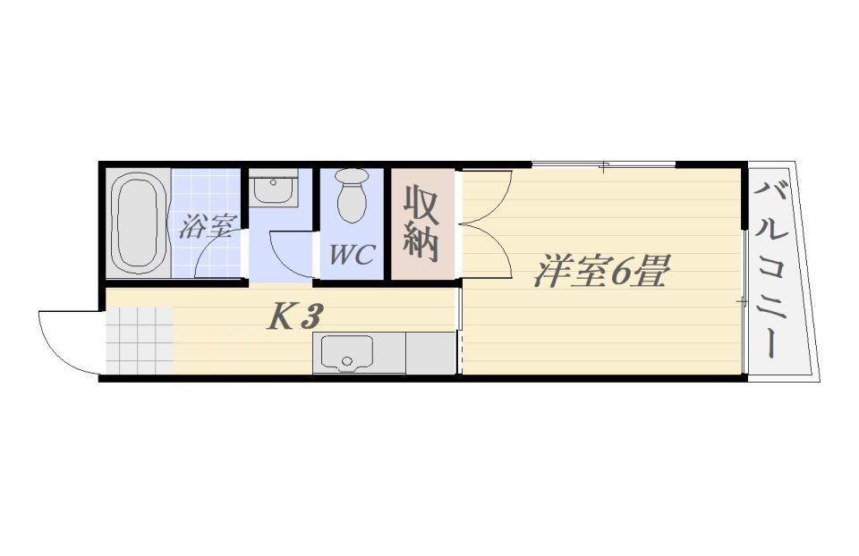 シティハイツ下荒田(1K/1階)の間取り写真