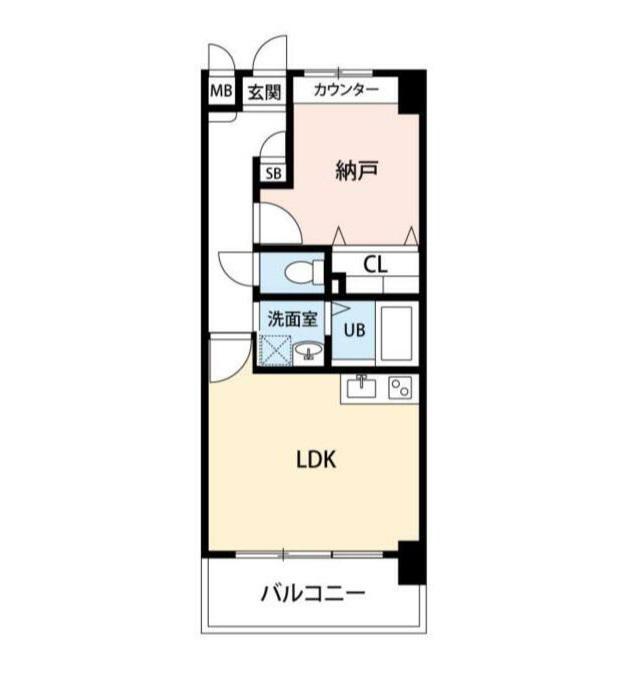 ELLE GARDEN 柏の葉(1LDK/2階)の間取り写真