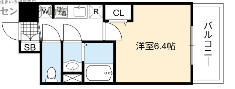 N`Sマンション都島(1K/6階)の間取り写真
