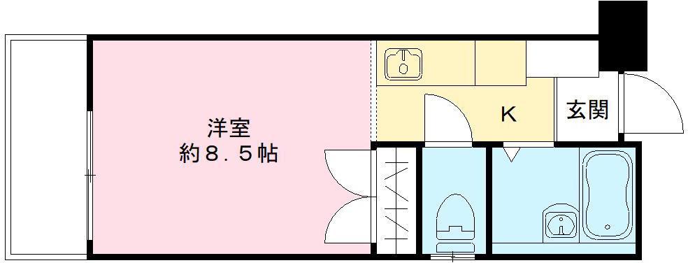 花の木ハウス(1K/2階)の間取り写真
