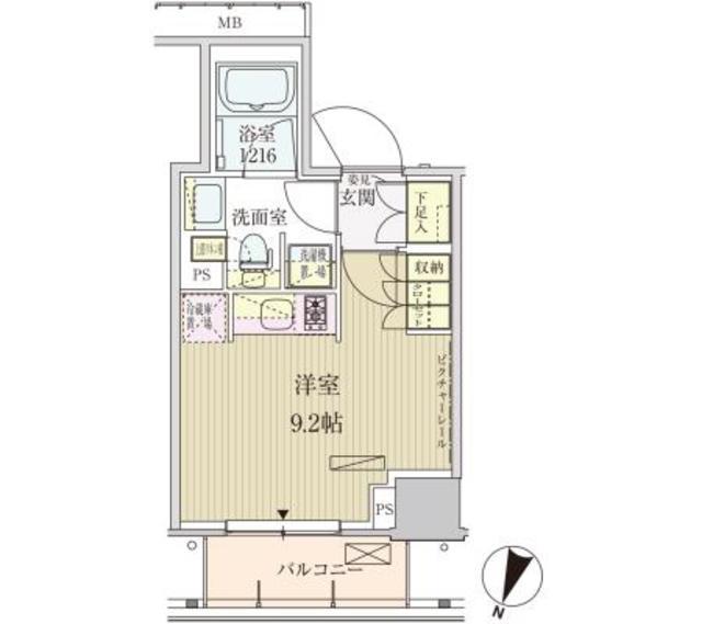 パークアクシス赤坂見附(ワンルーム/6階)の間取り写真