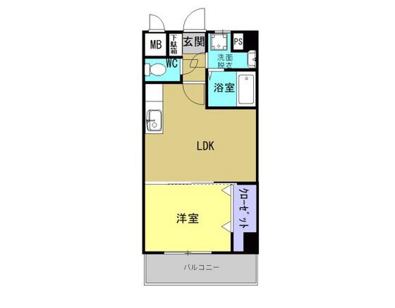 ティースタイル(1LDK/3階)の間取り写真