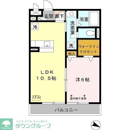 ルガーナ(1LDK/3階)の間取り写真