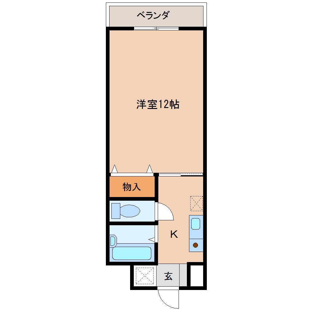 エクレールNRE(1K/5階)の間取り写真