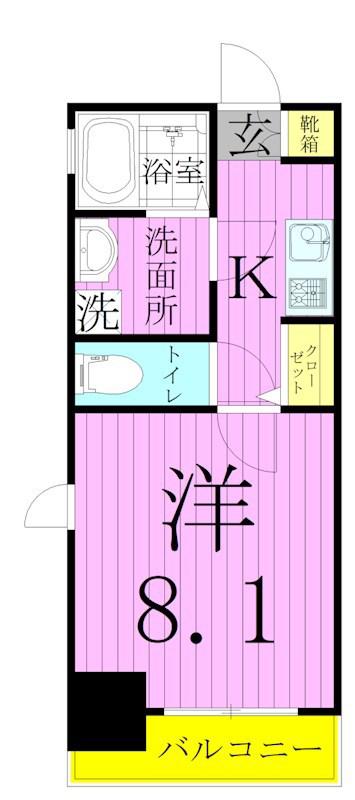 MAXIV SCENE 北千住(1K/5階)の間取り写真