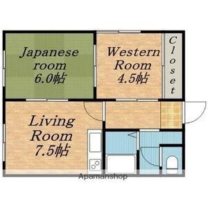 おさだハイツ(2DK/2階)の間取り写真