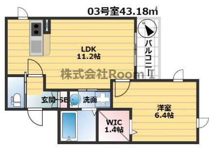 ヘーベルメゾン我孫子・旭化成ヘーベルメゾンHEBEL HAUS(1LDK/3階)の間取り写真