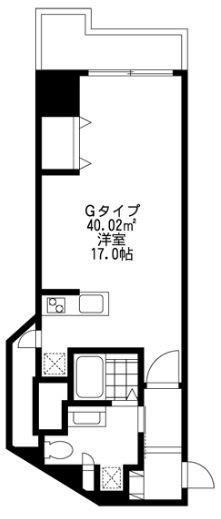 SIDEONE(ワンルーム/7階)の間取り写真
