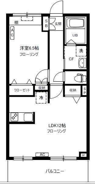 ARK-TERRACE多磨(1LDK/1階)の間取り写真