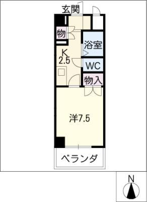 MOON EXCEL 22(1K/1階)の間取り写真