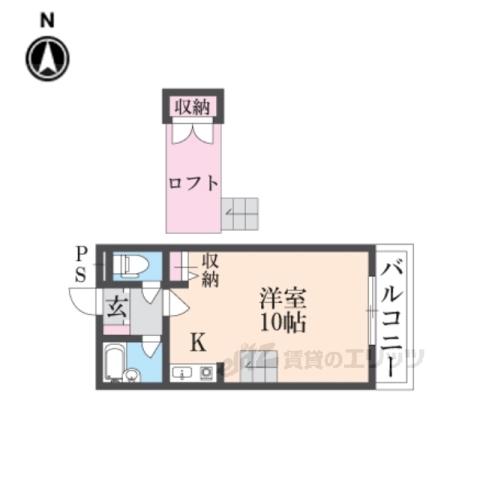 阪本マンション(1K/2階)の間取り写真