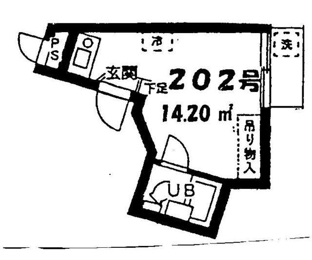 エクセル天王町(ワンルーム/2階)の間取り写真