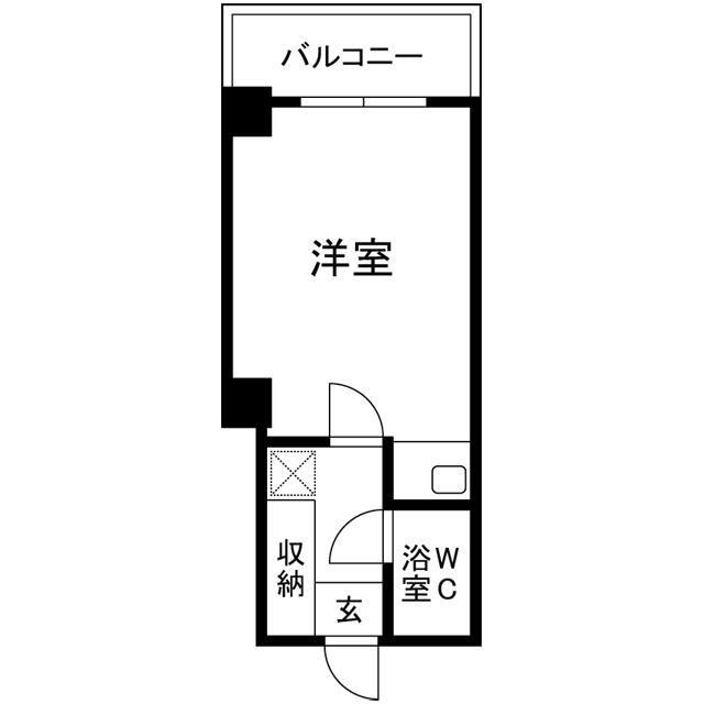 大地グランハイムV(ワンルーム/6階)の間取り写真