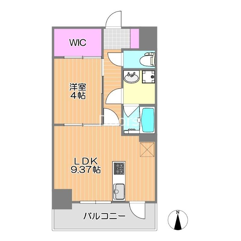KABAYA GARDEN TONDACHO(1LDK/2階)の間取り写真