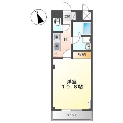 グリーンパレス(1K/3階)の間取り写真
