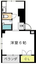 JEUNESSE ABENO(1K/2階)の間取り写真