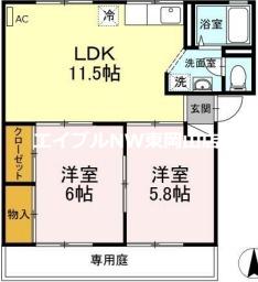 シートピア(2LDK/1階)の間取り写真