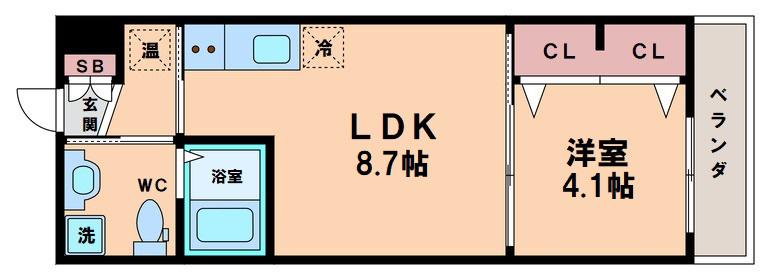 FMAISONFINO(1LDK/1階)の間取り写真