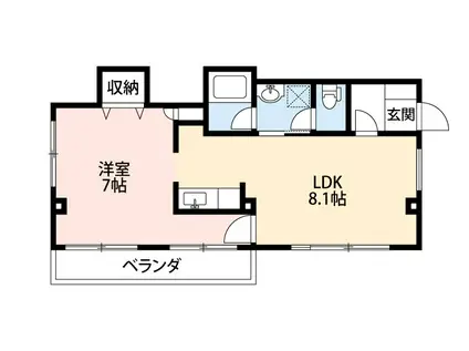 コーポ丸山(1LDK/3階)の間取り写真