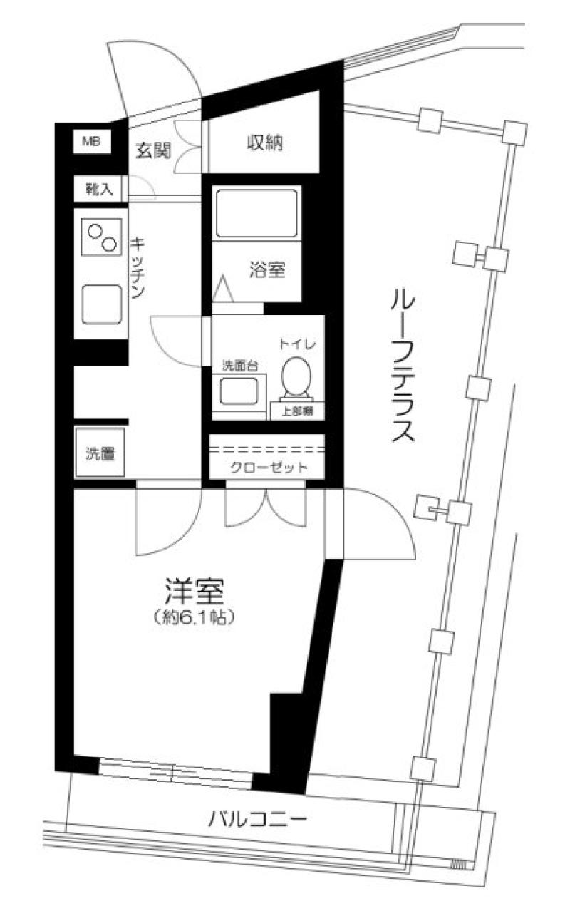 LE-LION IKEBUKURO ル・リオン池袋(1K/5階)の間取り写真