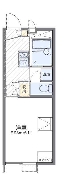 レオパレスハイマート柳ヶ丘II(1K/1階)の間取り写真