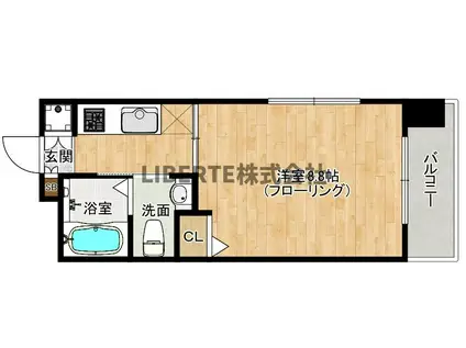 アソシアグロッツォ平尾駅前(1K/10階)の間取り写真