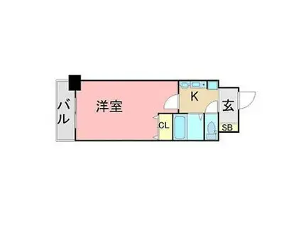 エステムコート博多駅前IIセグティス(1K/7階)の間取り写真