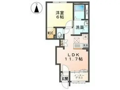 サンマルコ上田 A棟(1LDK/1階)の間取り写真