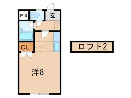 ベルトピア福島6(ワンルーム/1階)の間取り写真