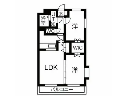 Tパレス蔵(2LDK/1階)の間取り写真