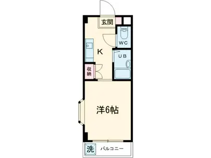 エンジェリ寿(1K/4階)の間取り写真