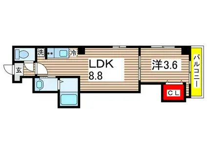 プレゾンアトワ(1LDK/2階)の間取り写真