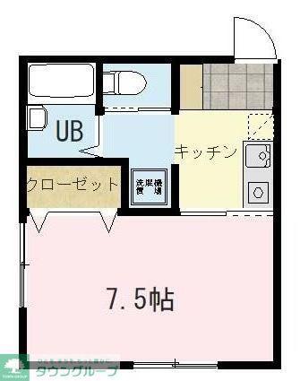 メルヴィーユ新横浜IIB棟(1K/2階)の間取り写真