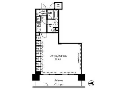 パークアクシス四谷ステージ(ワンルーム/3階)の間取り写真