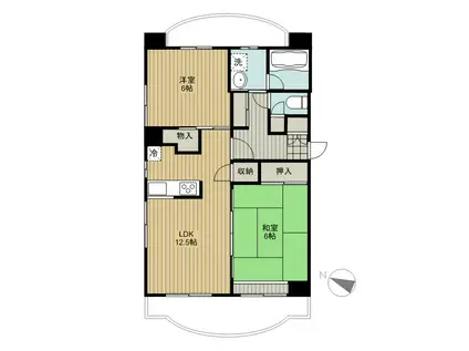 クレアネックス(2LDK/3階)の間取り写真