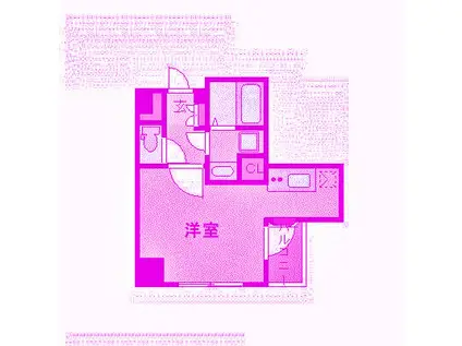 アヴァンツァーレ元町(1K/8階)の間取り写真