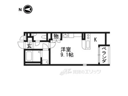 レオネクストヒルズ(ワンルーム/1階)の間取り写真