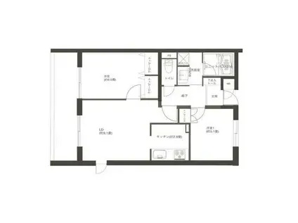 ル・パティオ瀬田(2LDK/2階)の間取り写真