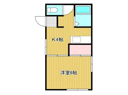 ジュネスハイム(1K/2階)の間取り写真