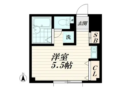 フォレスト大森(ワンルーム/3階)の間取り写真