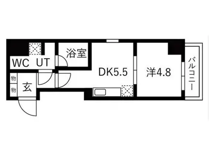 トラディス大塚(1DK/4階)の間取り写真