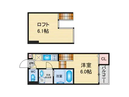 VAN SOREIL野並(1SK/1階)の間取り写真