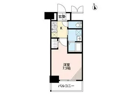 パルティール新栄 ・505(1K/5階)の間取り写真