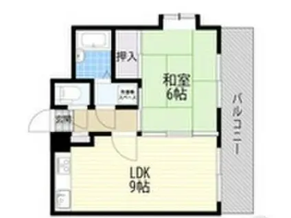 ライオンズマンション熱田神宮公園(1LDK/11階)の間取り写真