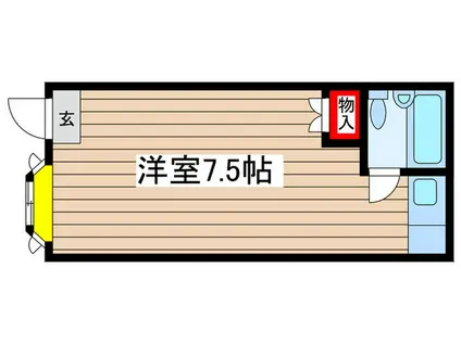 ケイハイツ(ワンルーム/1階)の間取り写真