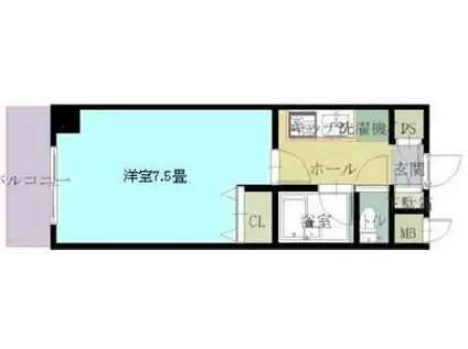 コーポ東日本橋(1K/2階)の間取り写真